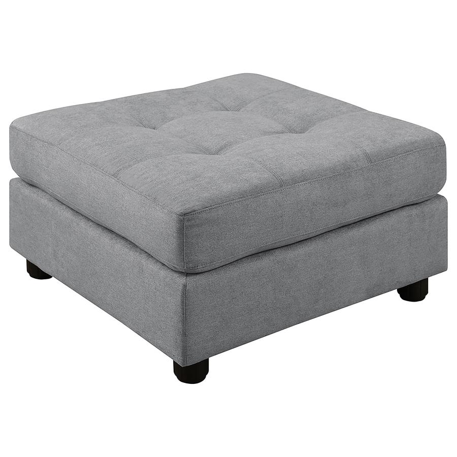 (image for) Claude Square Upholstered Tufted Ottoman Dove