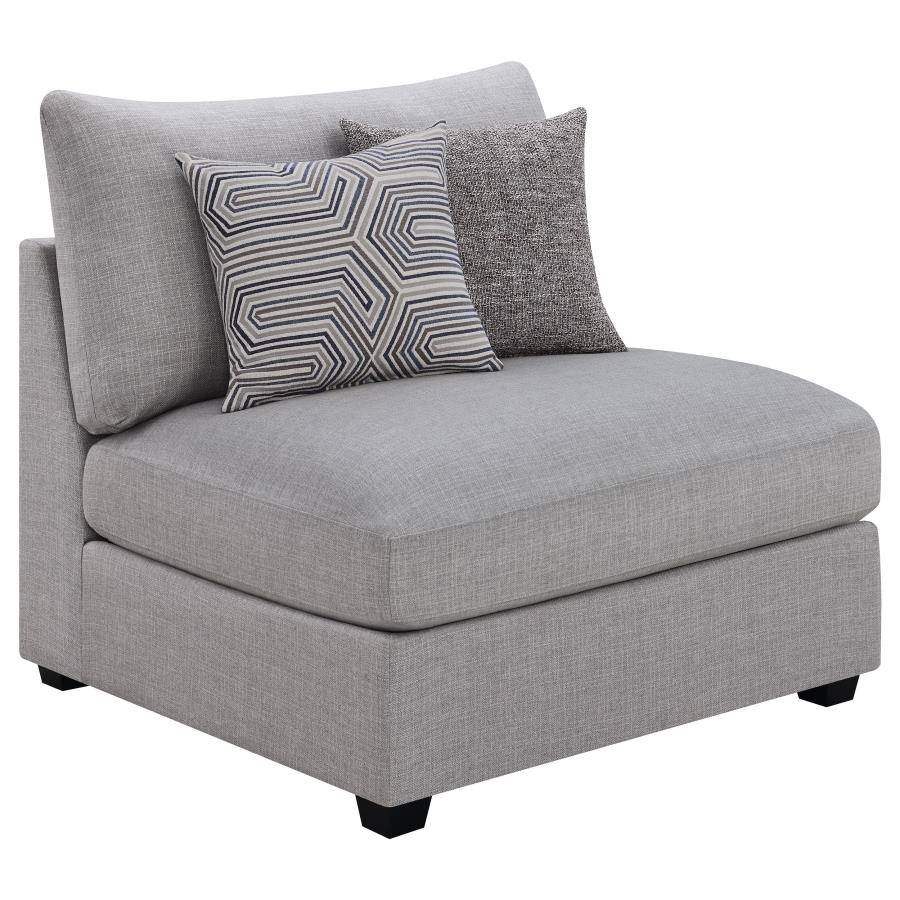 (image for) Cambria Upholstered Armless Chair Grey