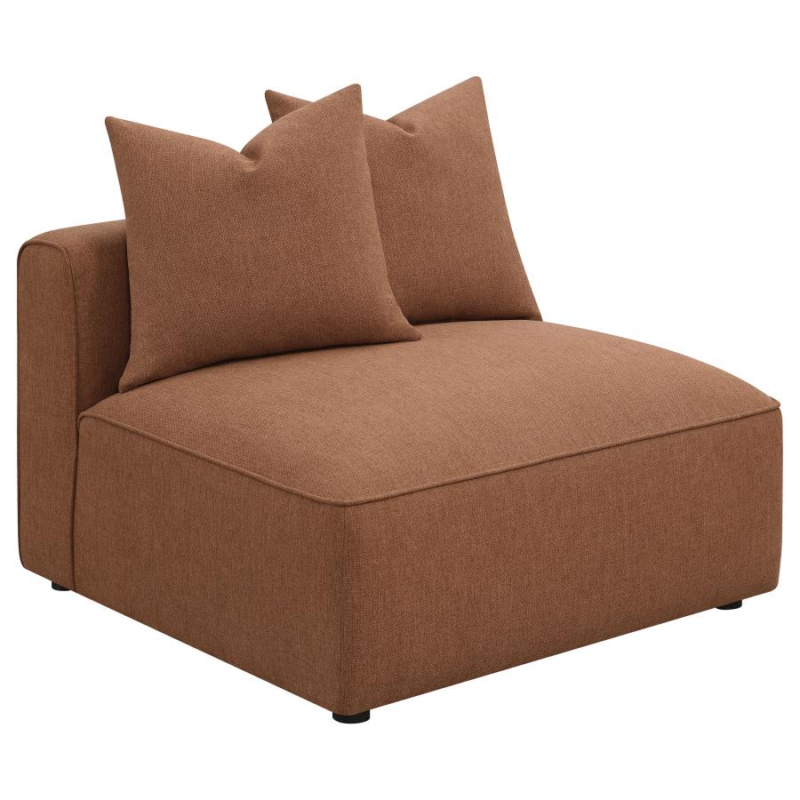 (image for) Jennifer Upholstered Armless Chair Terracotta