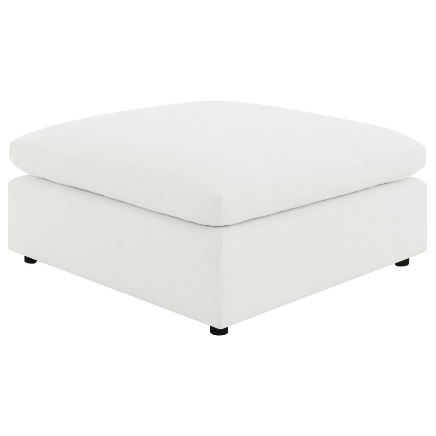 (image for) Raleigh Boucle Upholstered Ottoman Ivory