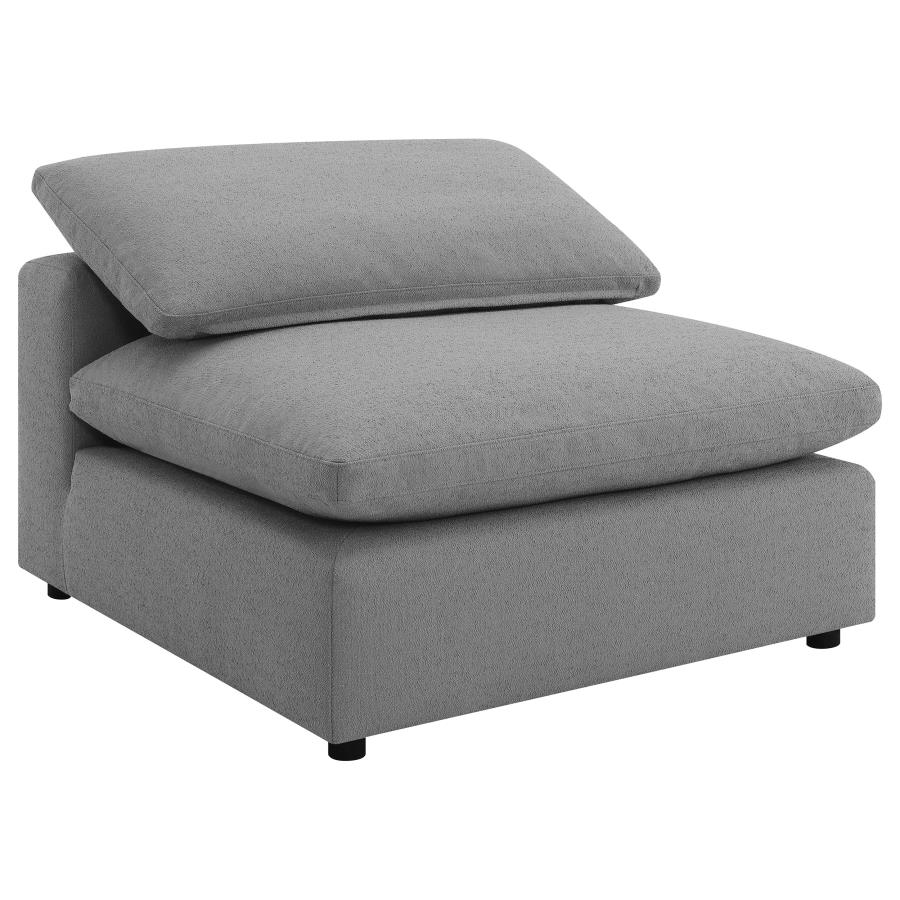 (image for) Raleigh Boucle Upholstered Armless Chair Grey