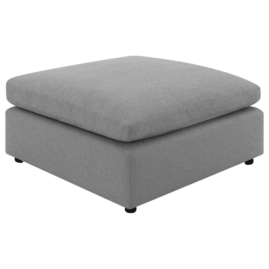 (image for) Raleigh Boucle Upholstered Ottoman Grey