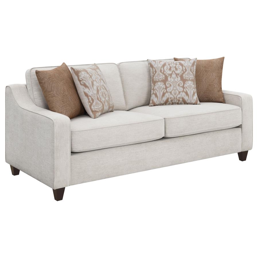 (image for) Christine Upholstered Sloped Arm Sofa Beige