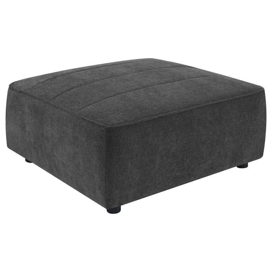 (image for) Sunny Square Upholstered Ottoman Dark Charcoal