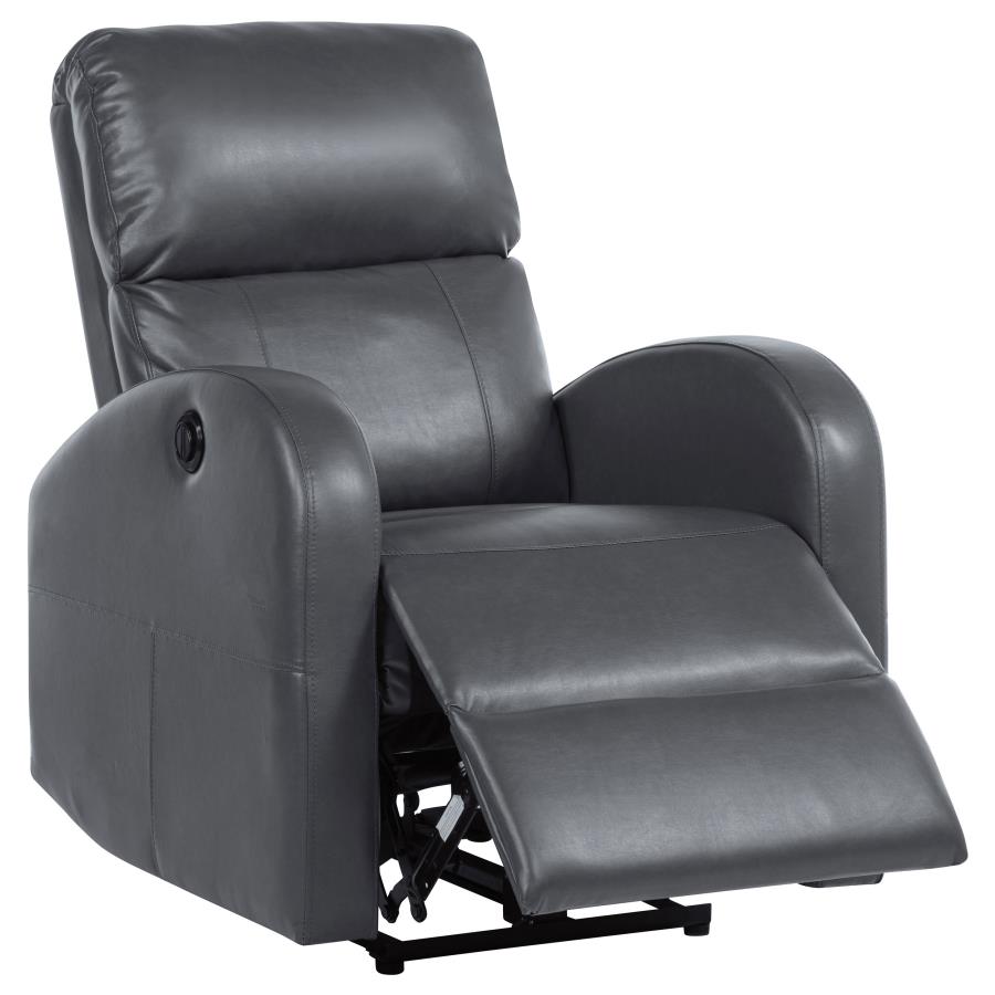 (image for) Grant Upholstered Power Recliner Chair Grey