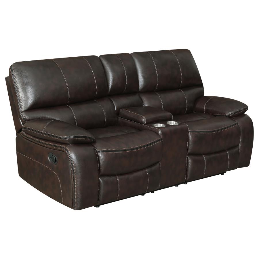 (image for) Willemse Motion Loveseat with Console Dark Brown