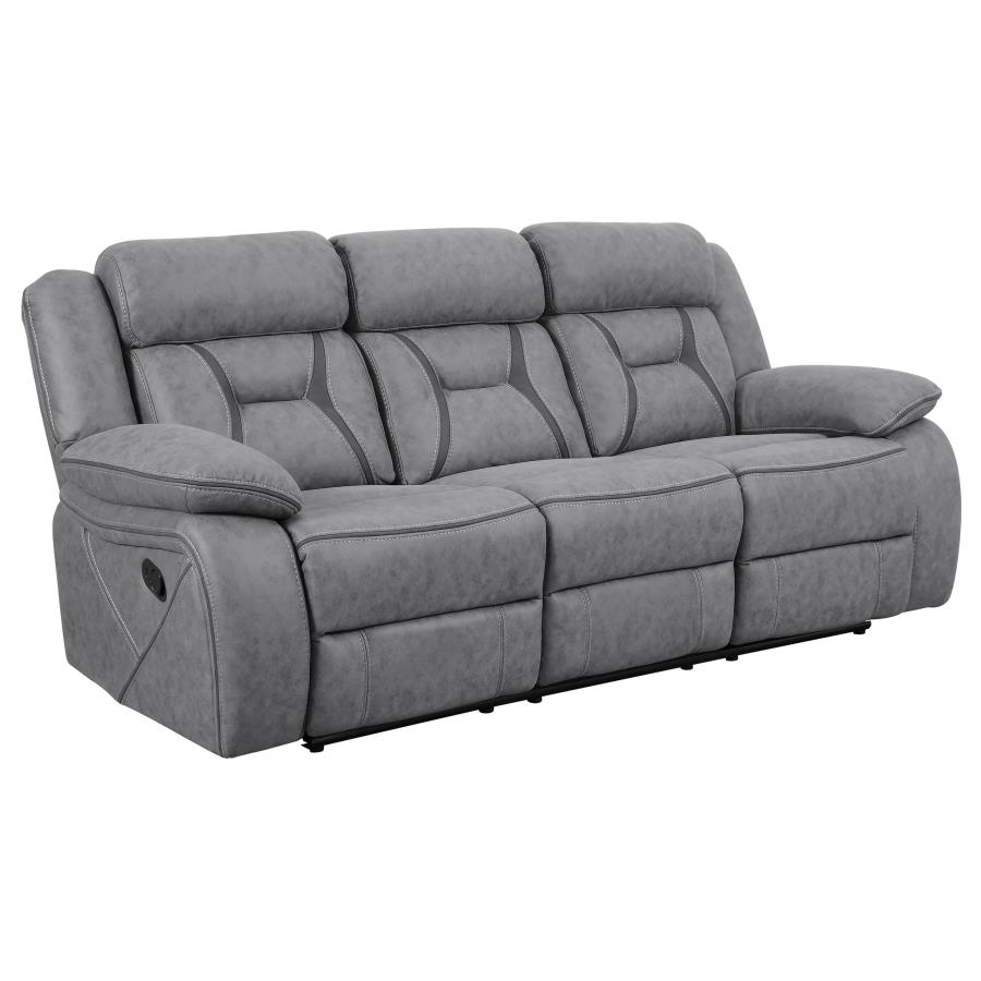 (image for) Higgins Upholstered Motion Reclining Sofa Grey