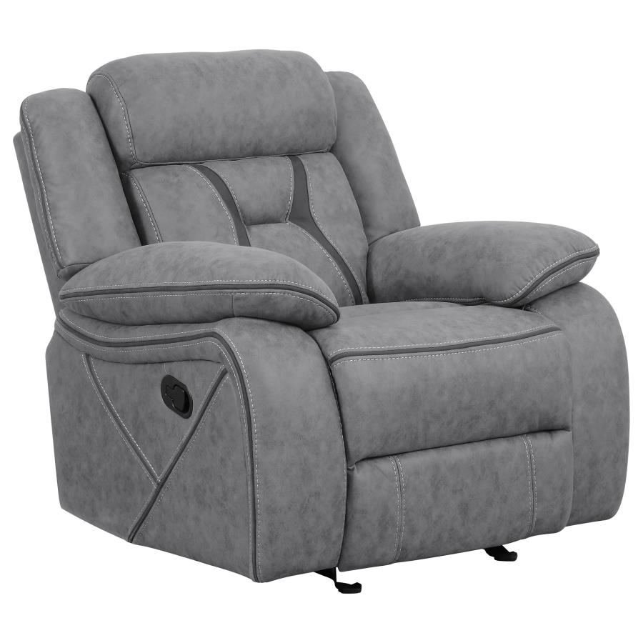 (image for) Higgins Upholstered Glider Recliner Chair Grey