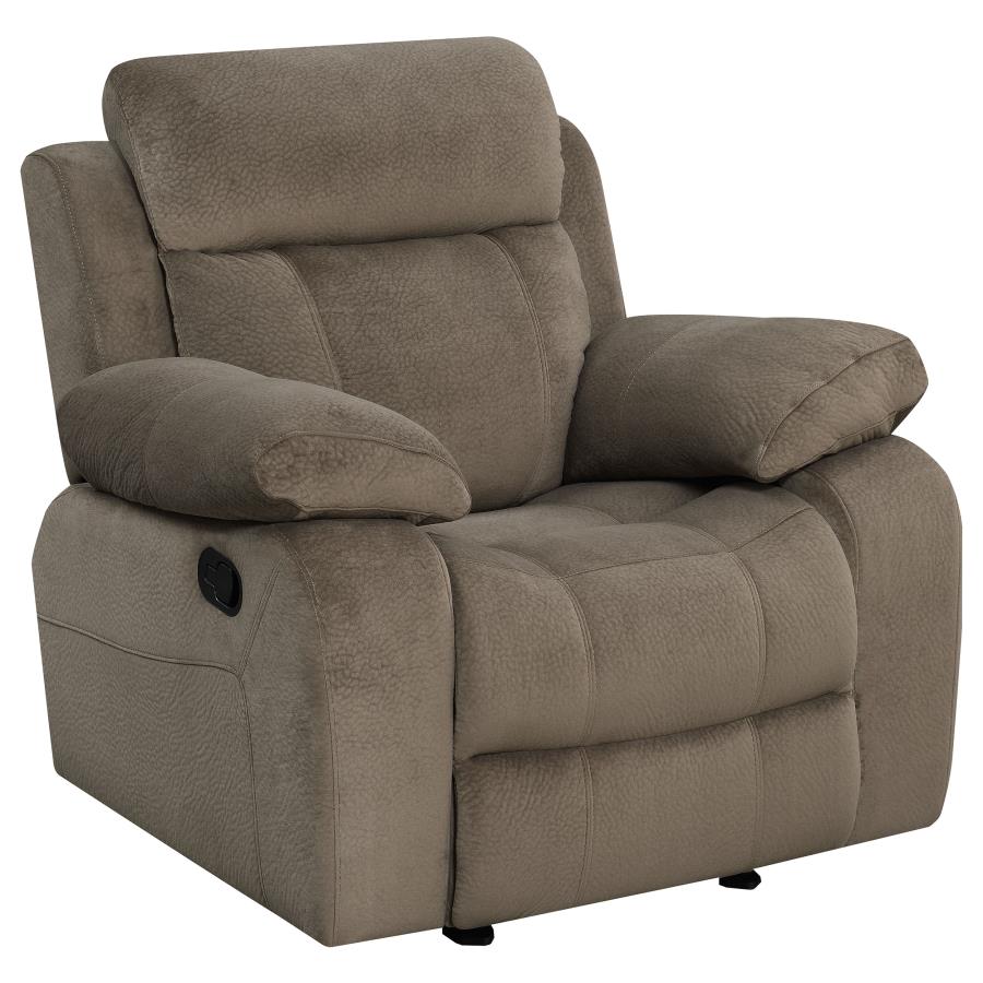 (image for) Myleene Upholstered Padded Arm Glider Recliner Mocha