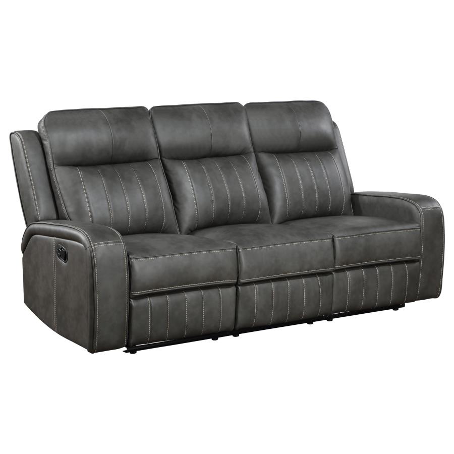 (image for) Raelynn Upholstered Track Arm Motion Sofa Grey