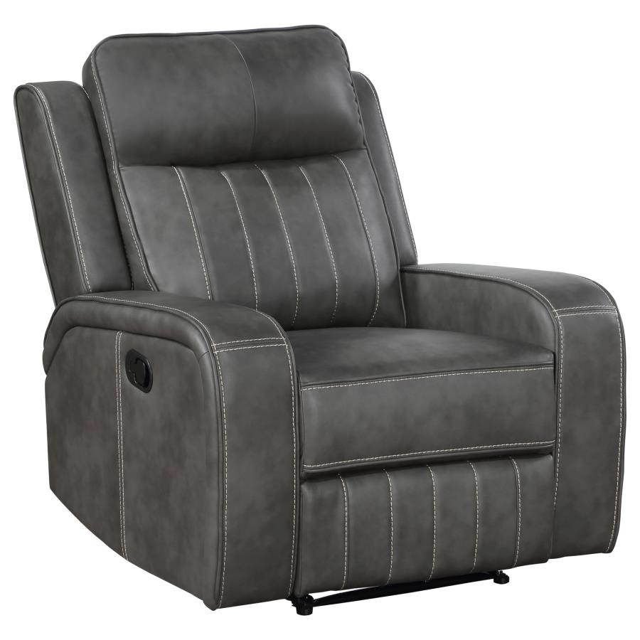 (image for) Raelynn Upholstered Track Arm Recliner Grey