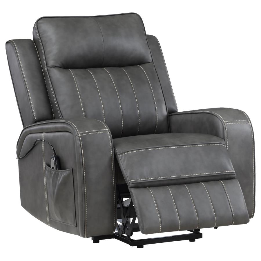 (image for) Raelynn Upholstered Power Lift Recliner Chair Grey