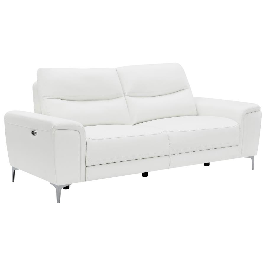 (image for) Largo Upholstered Power Sofa White