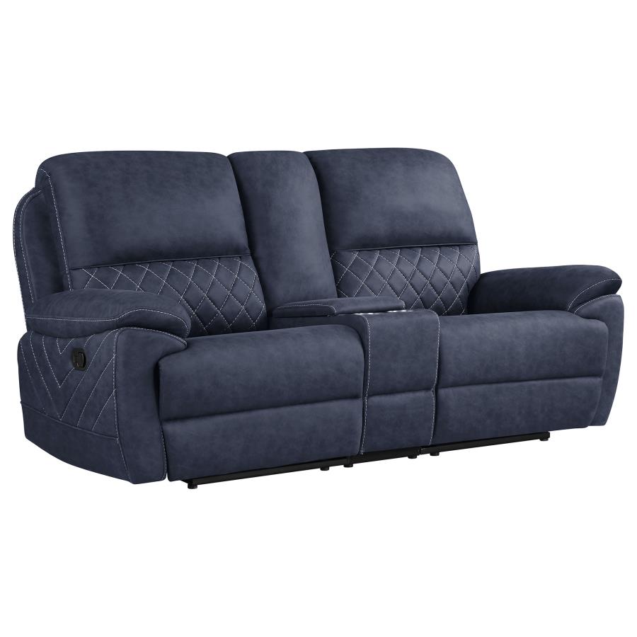 (image for) Variel Upholstered Tufted Motion Loveseat with Console