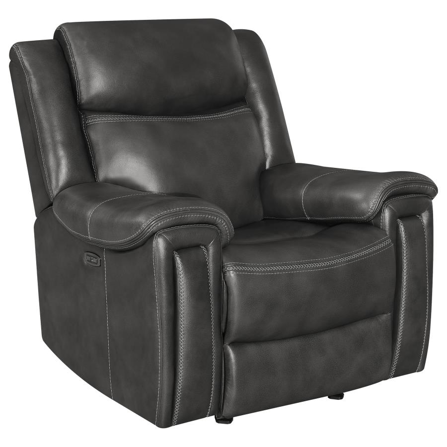 (image for) Shallowford Upholstered Power^2 Glider Recliner Hand Rubbed Charcoal