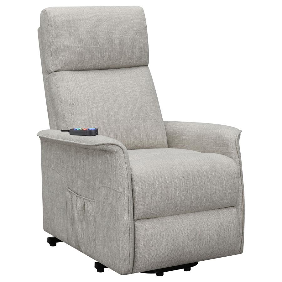 (image for) Herrera Upholstered Power Lift Massage Chair Beige