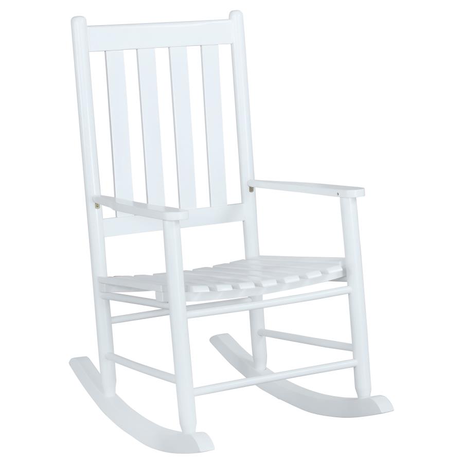 (image for) Annie Slat Back Solid Wood Rocking Chair White