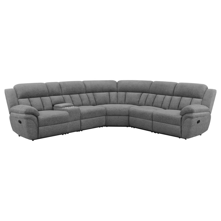 (image for) Bahrain 6-piece Modular Reclining Sectional Sofa Charcoal