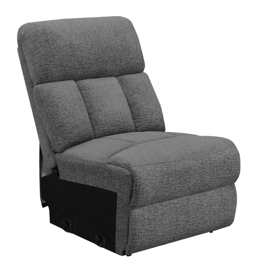 (image for) Bahrain Upholstered Armless Chair Charcoal