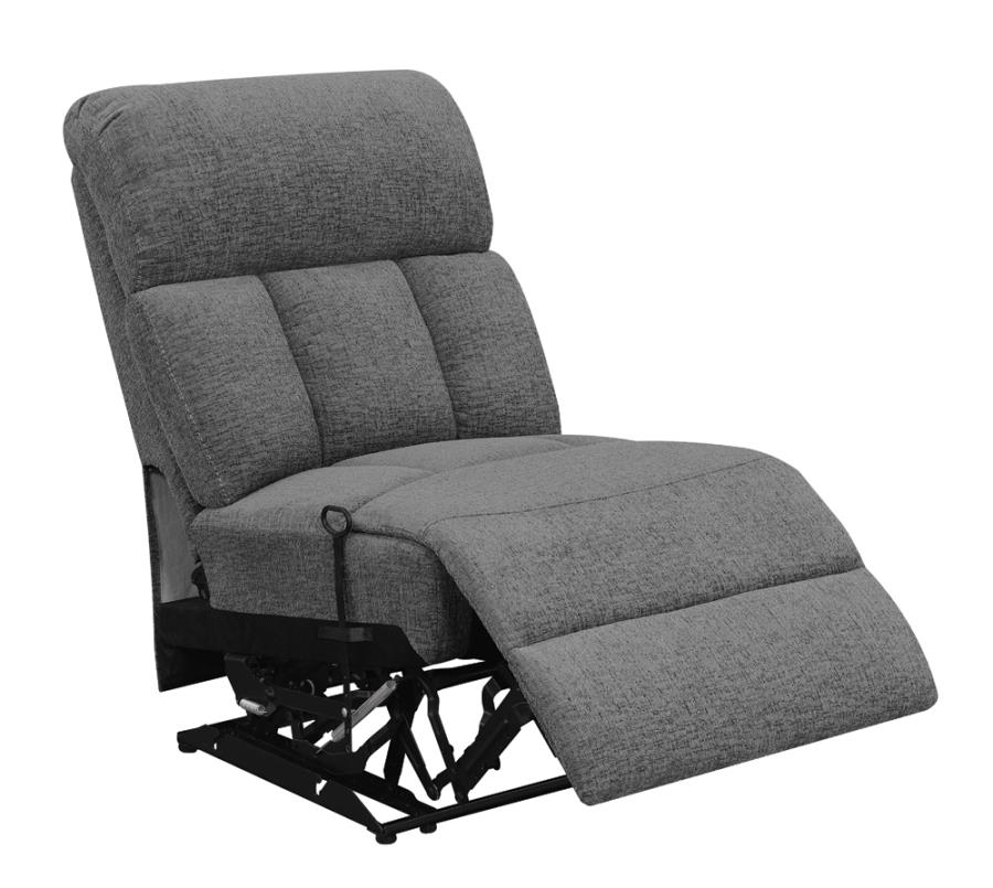 (image for) Bahrain Upholstered Armless Recliner Charcoal