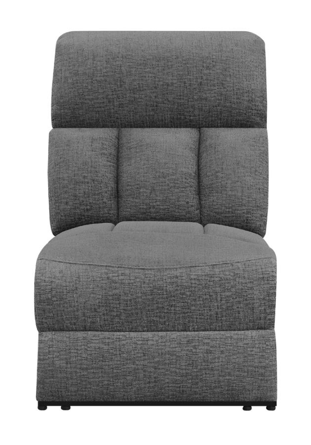 (image for) Bahrain Upholstered Armless Power Recliner Charcoal