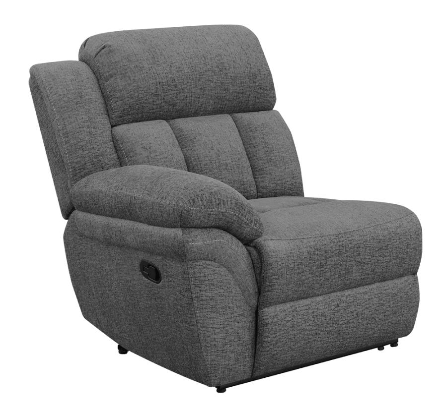 (image for) Bahrain Upholstered LAF Recliner Charcoal