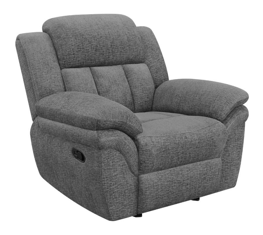 (image for) Bahrain Upholstered Glider Recliner Charcoal