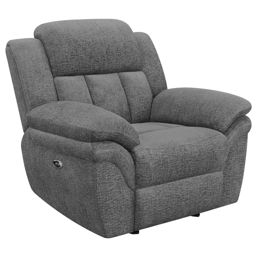 (image for) Bahrain Upholstered Power Glider Recliner Charcoal