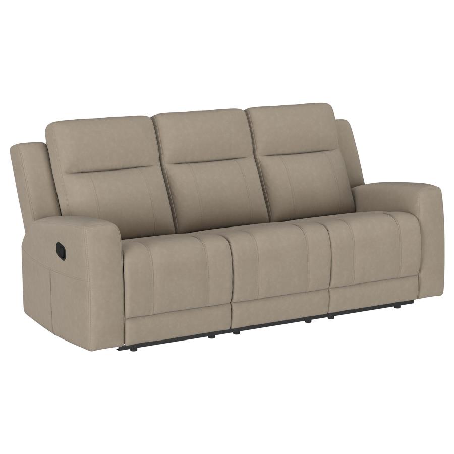 (image for) Brentwood Upholstered Motion Reclining Sofa Taupe