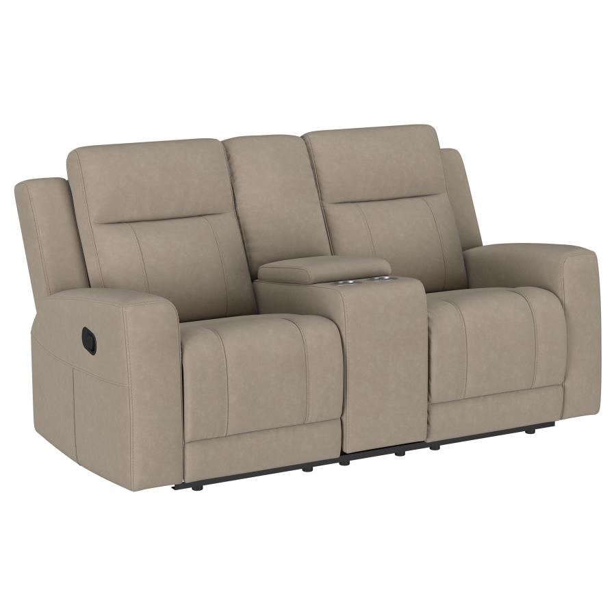 (image for) Brentwood Upholstered Motion Reclining Loveseat Taupe