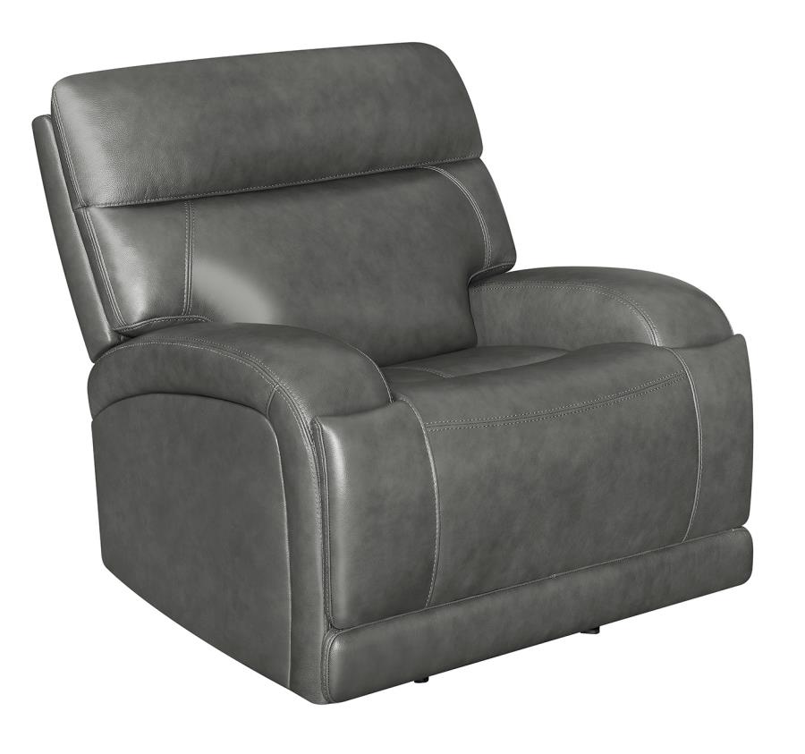 (image for) Longport Upholstered Power Glider Recliner Charcoal