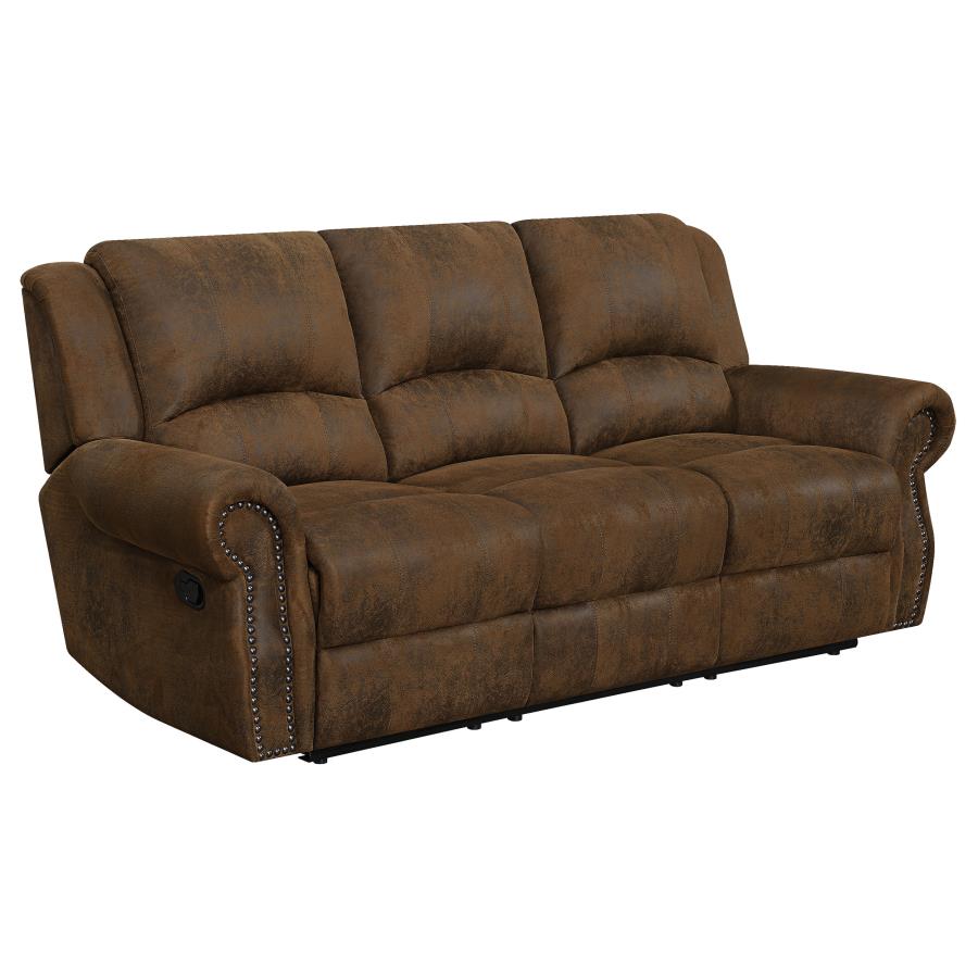 (image for) Sir Rawlinson Upholstered Reclining Sofa Buckskin Brown