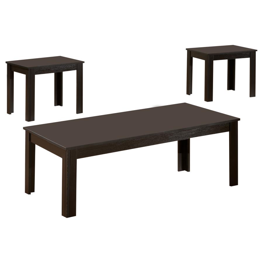 (image for) Elias 3-piece Engineered Wood Coffee Table Set Black