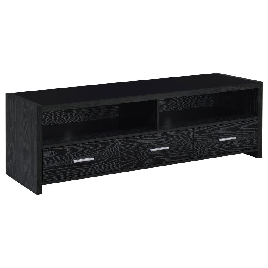 (image for) Alton 3-drawer Engineered Wood 62" TV Stand Black Oak