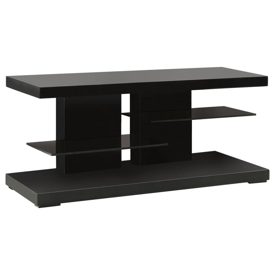 (image for) Matteo 2-shelf TV Console Glossy Black