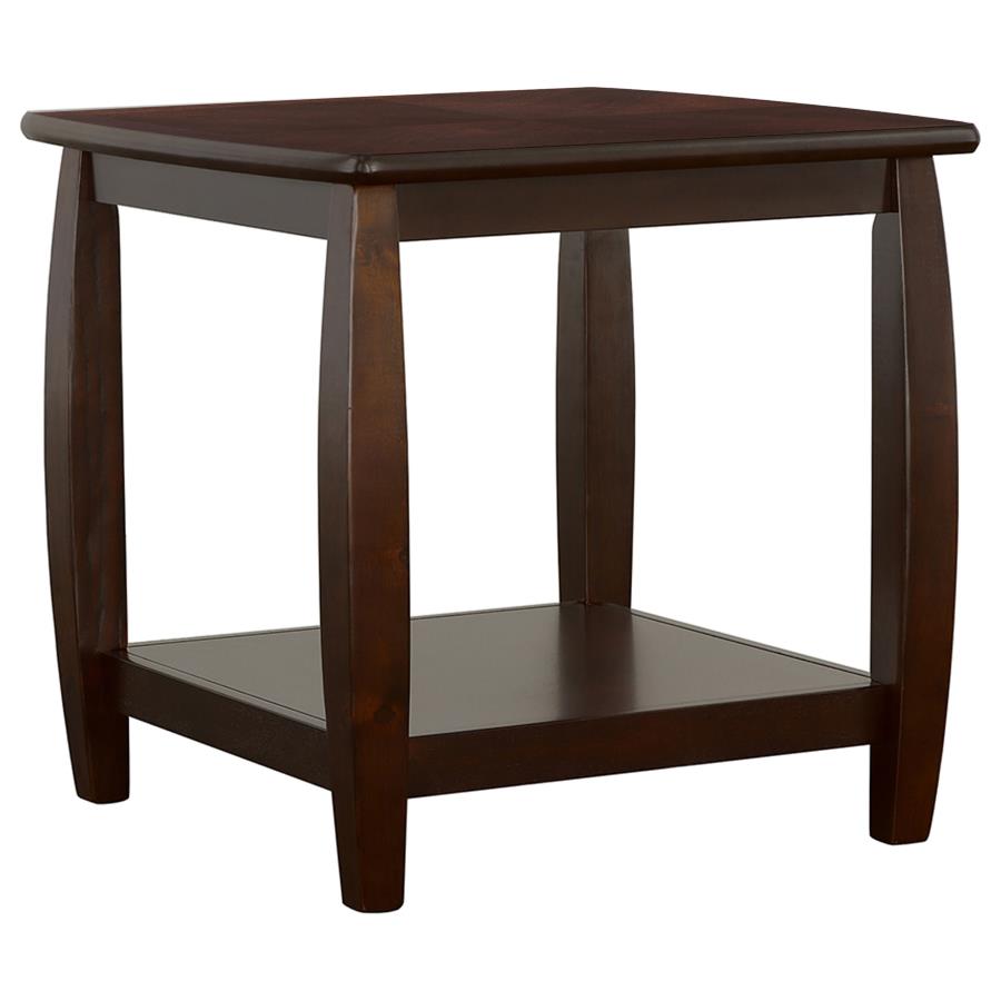 (image for) Dixon 1-shelf Square Wood End Table Espresso