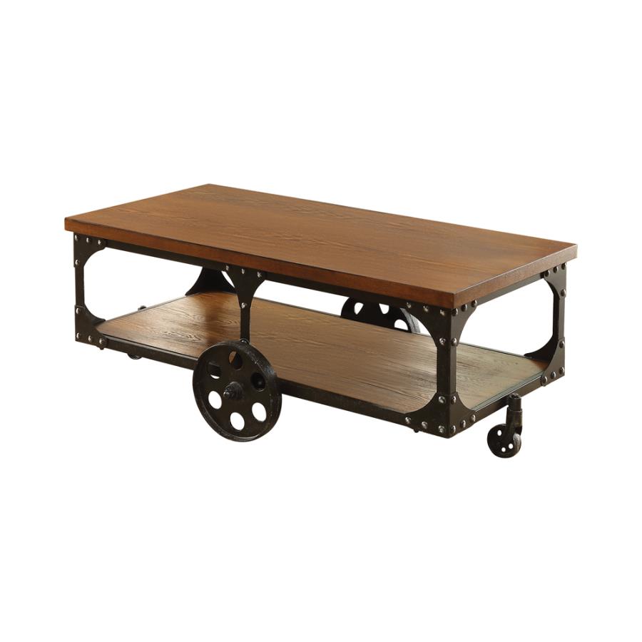 (image for) Shepherd Coffee Table with Casters Rustic Brown