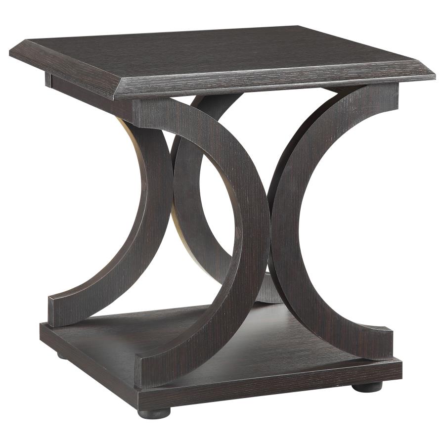 (image for) Shelly Rectangular Engineered Wood Side End Table Cappuccino