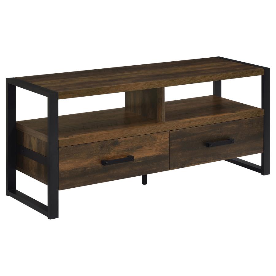 (image for) James 2-drawer Engineered Wood 48" TV Stand Dark Pine