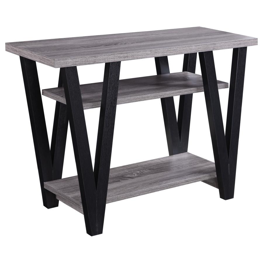 (image for) Stevens 2-shelf Engineered Wood Entryway Console Table Grey