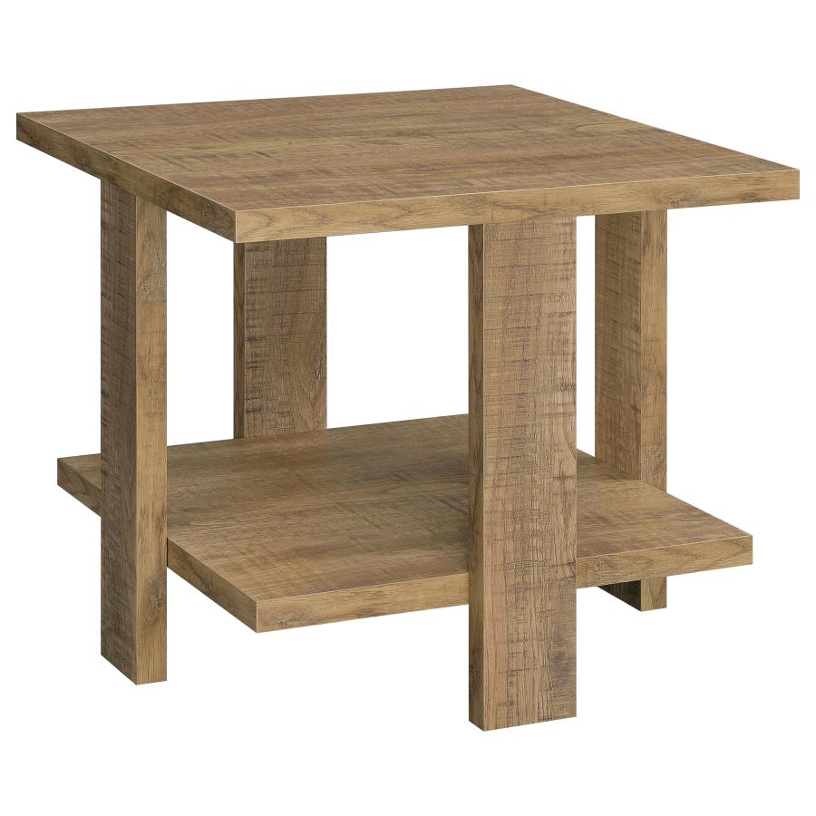 (image for) Dawn Square Engineered Wood End Table Mango Brown