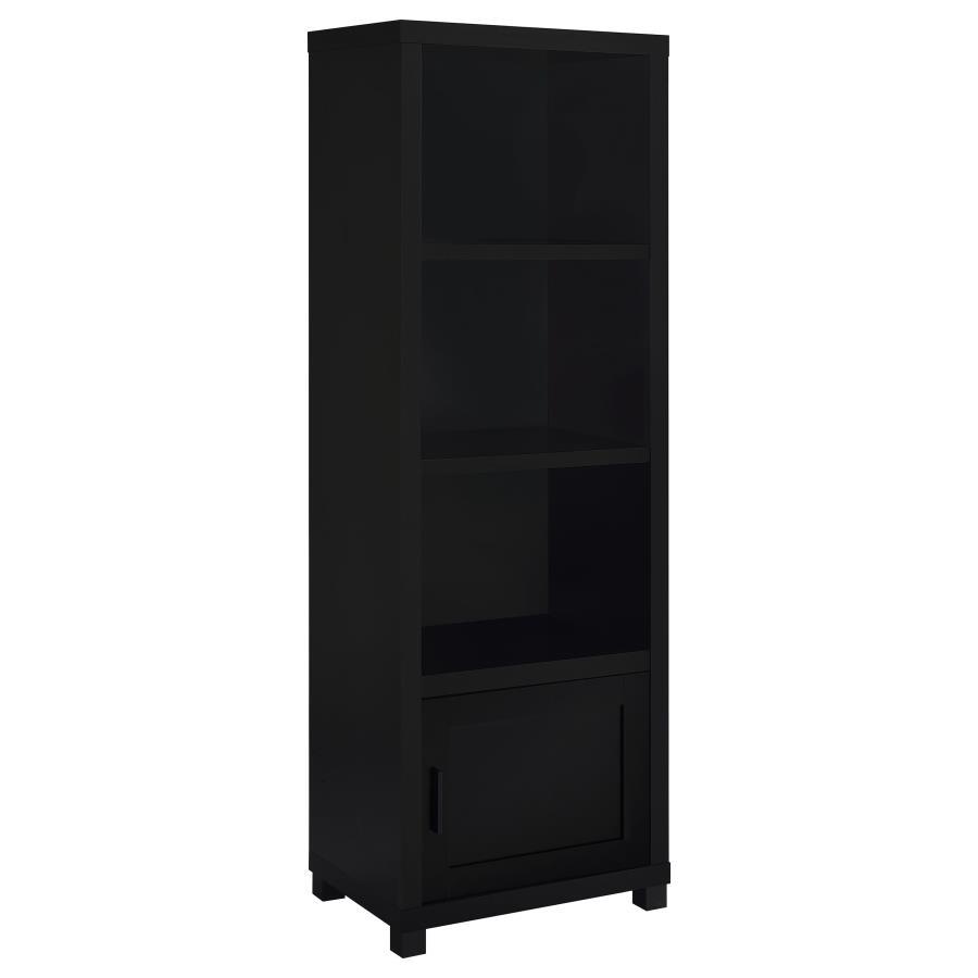 (image for) Jupiter 3-shelf Engineered Wood Media Tower Black