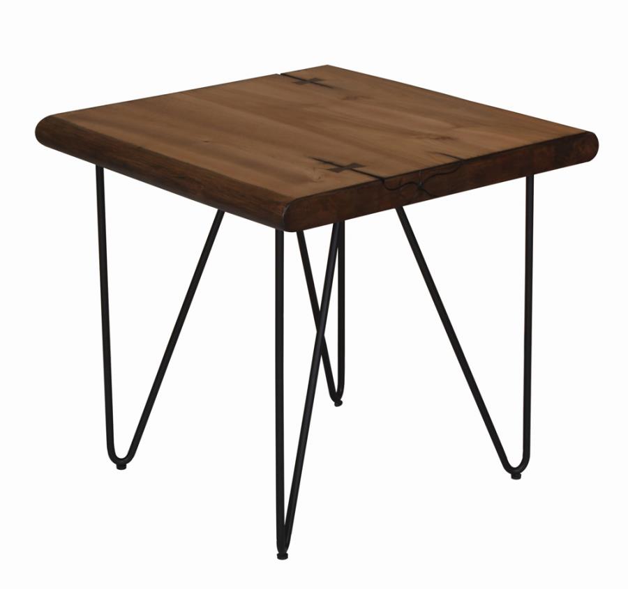 (image for) Square Wood Top End Table Natural Honey