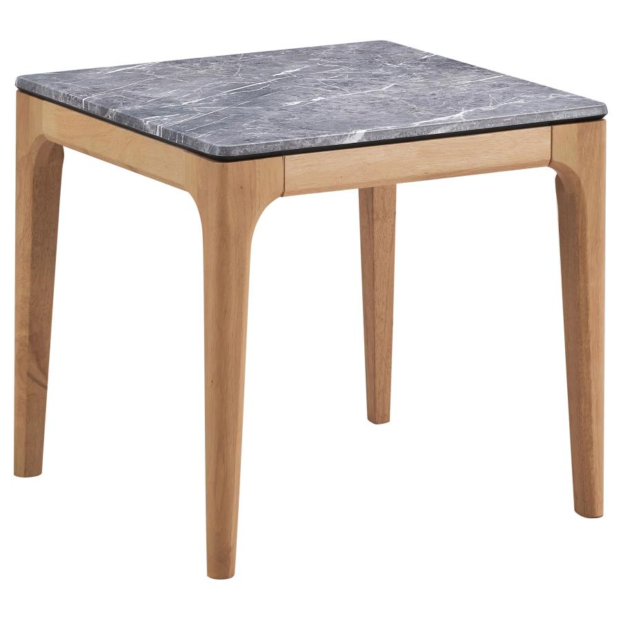 (image for) Polaris Square SmartTop Side End Table Grey and Light Oak