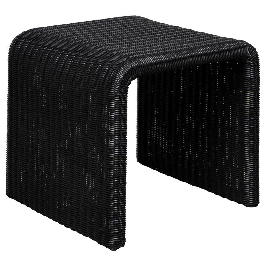 (image for) Cahya Woven Rattan Square End Table Black