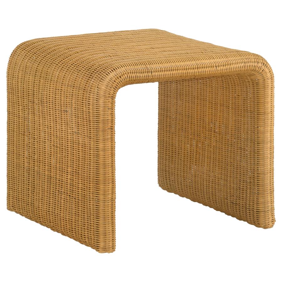 (image for) Juanita Square Woven Rattan End Table Natural