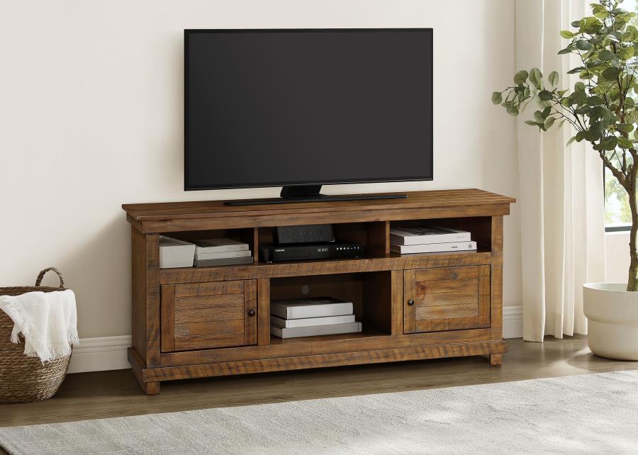 (image for)  Payne 60-inch TV Stand Media Console Distressed Brown