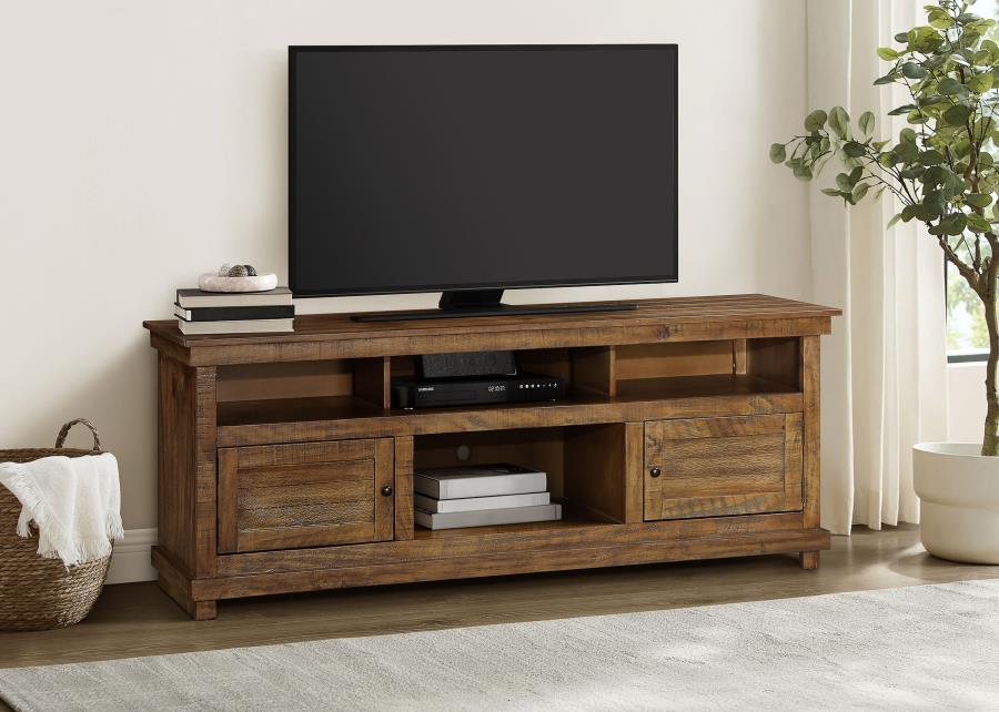 (image for)  Payne 70-inch TV Stand Media Console Distressed Brown