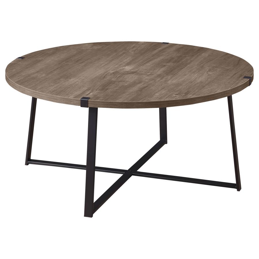 (image for) Marcus Round Engineered Wood Coffee Table Grey