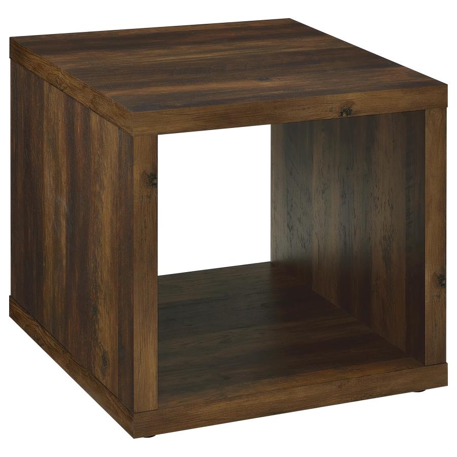 (image for) Frisco Square Engineered Wood Side End Table Dark Pine